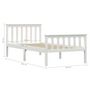 Voir la diapositive 6 : VIDAXL Cadre de lit Blanc Bois de pin massif 100 x 200 cm