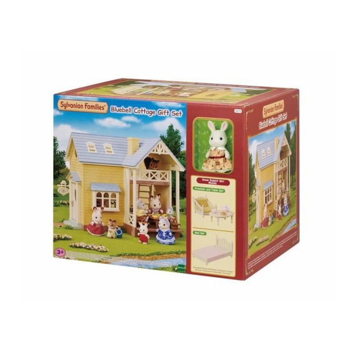 Sylvanian Families Coffret Le cottage au toit bleu - SYLVANIAN FAMILIES - 5671 - Pour Enfant de 5 ans et plus - Mobilier inclus