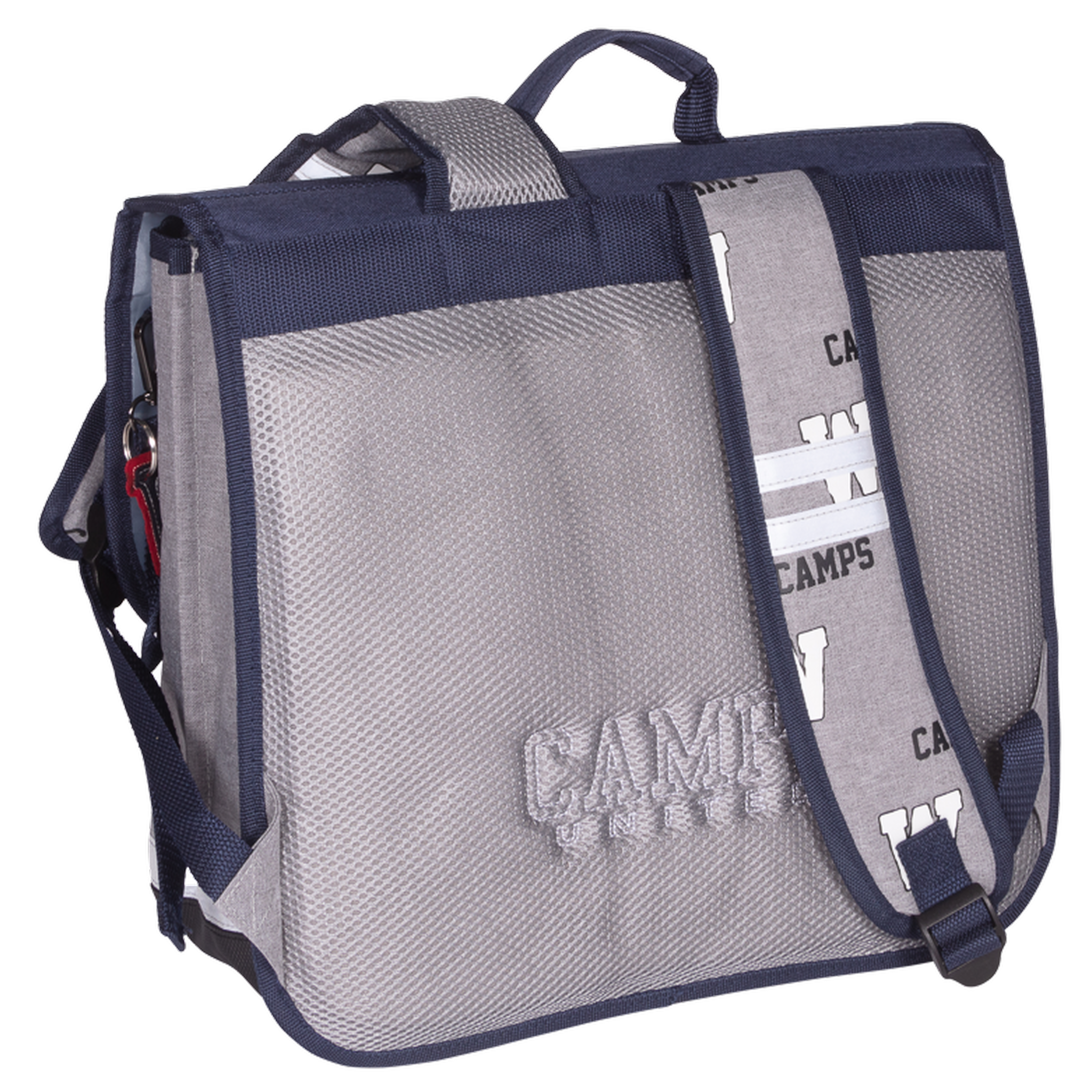 Voir la diapositive 2 : Bagtrotter Camps - Cartable scolaire 38 cm - Garçon - Gris/Bleu - 2 compartiments