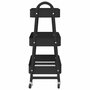 Voir la diapositive 5 : VIDAXL Chariot de rangement a 3 niveaux noir 42x41,5x77 cm acier