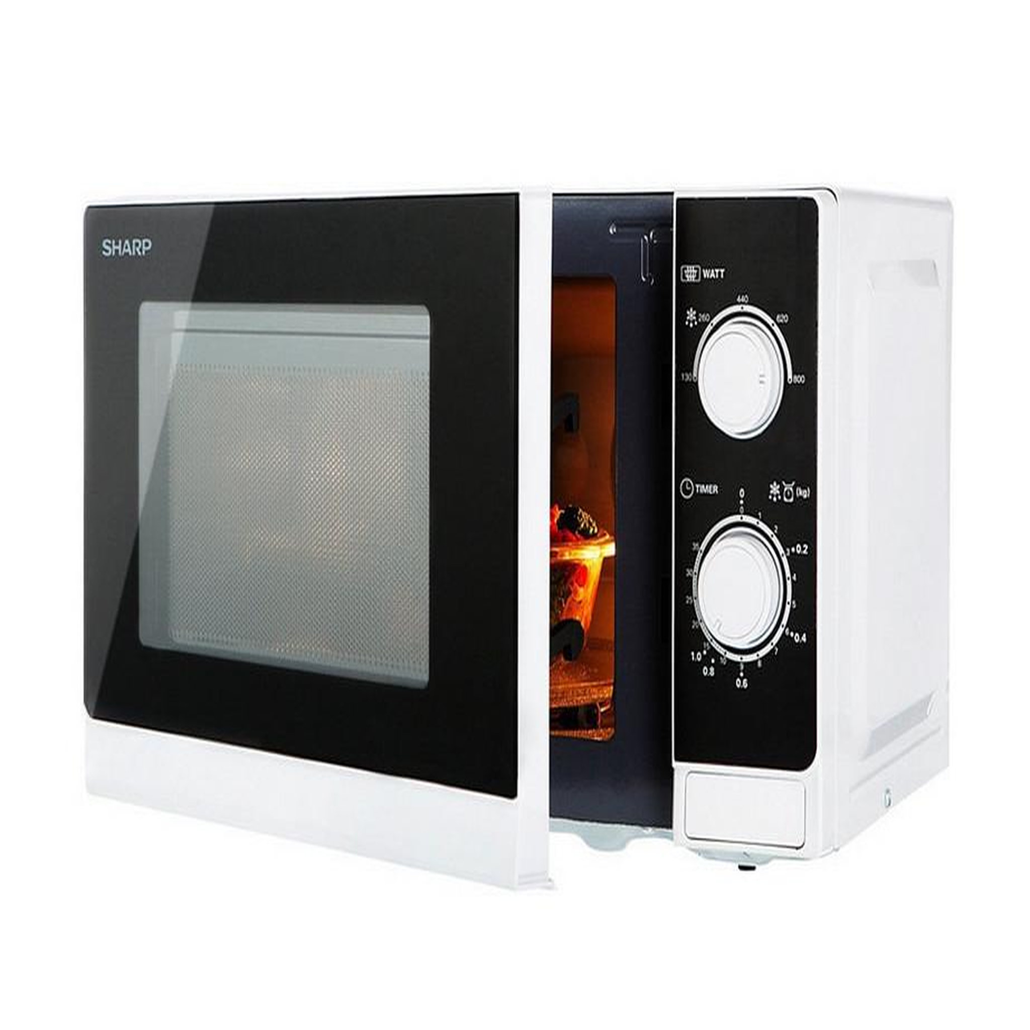 Voir la diapositive 2 : Sharp Micro-ondes 20l 800w blanc - r200ww