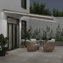 Voir la diapositive 3 : VIDAXL Auvent manuel retractable avec LED anthracite blanc 500x350 cm