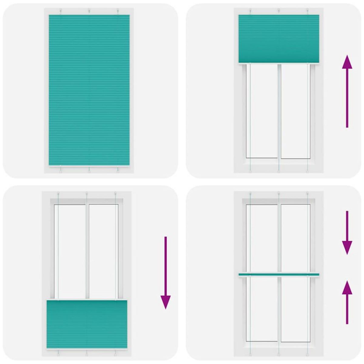 VIDAXL Store plisse vert petrole 110x200cm largeur du tissu 109,4cm