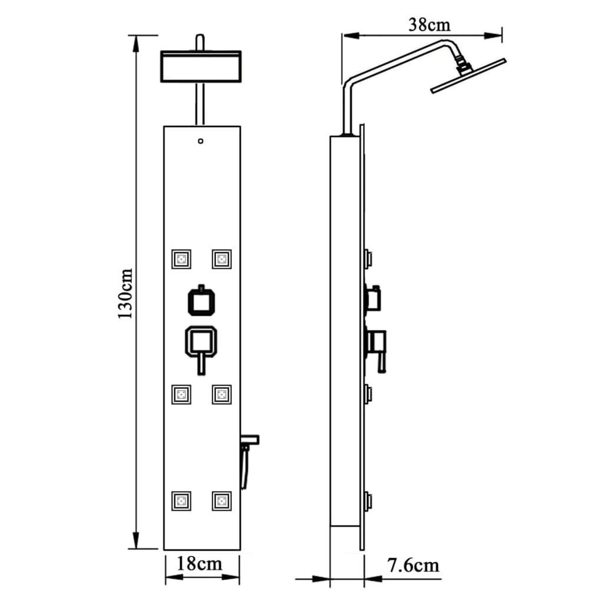 Voir la diapositive 6 : VIDAXL Panneau de douche Verre 18x45,5x130 cm Noir