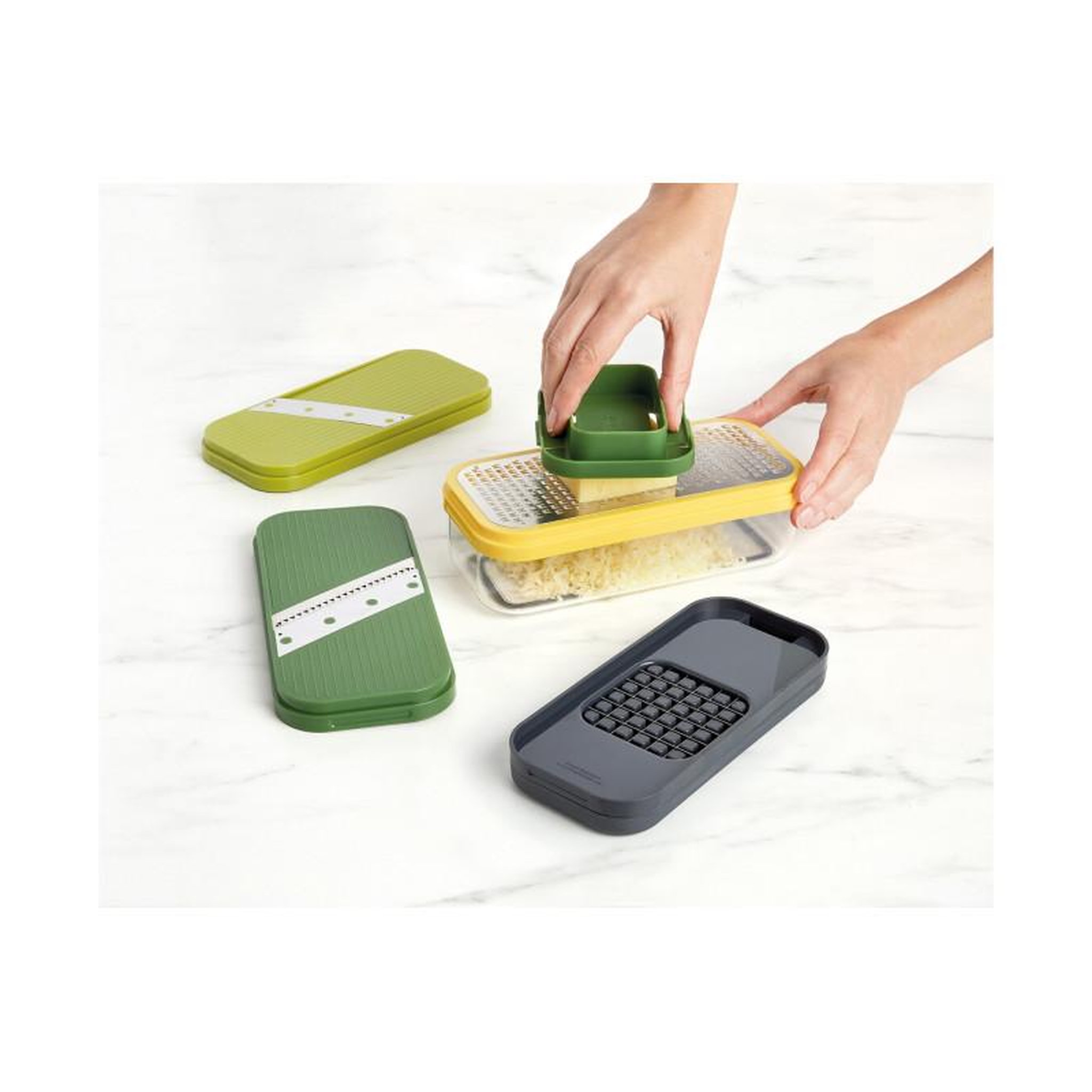 Voir la diapositive 3 : Joseph Joseph Accessoire de cuisine Joseph Joseph Multi Prep Compact 4 en 1 Set pour hacher, raper et trancher