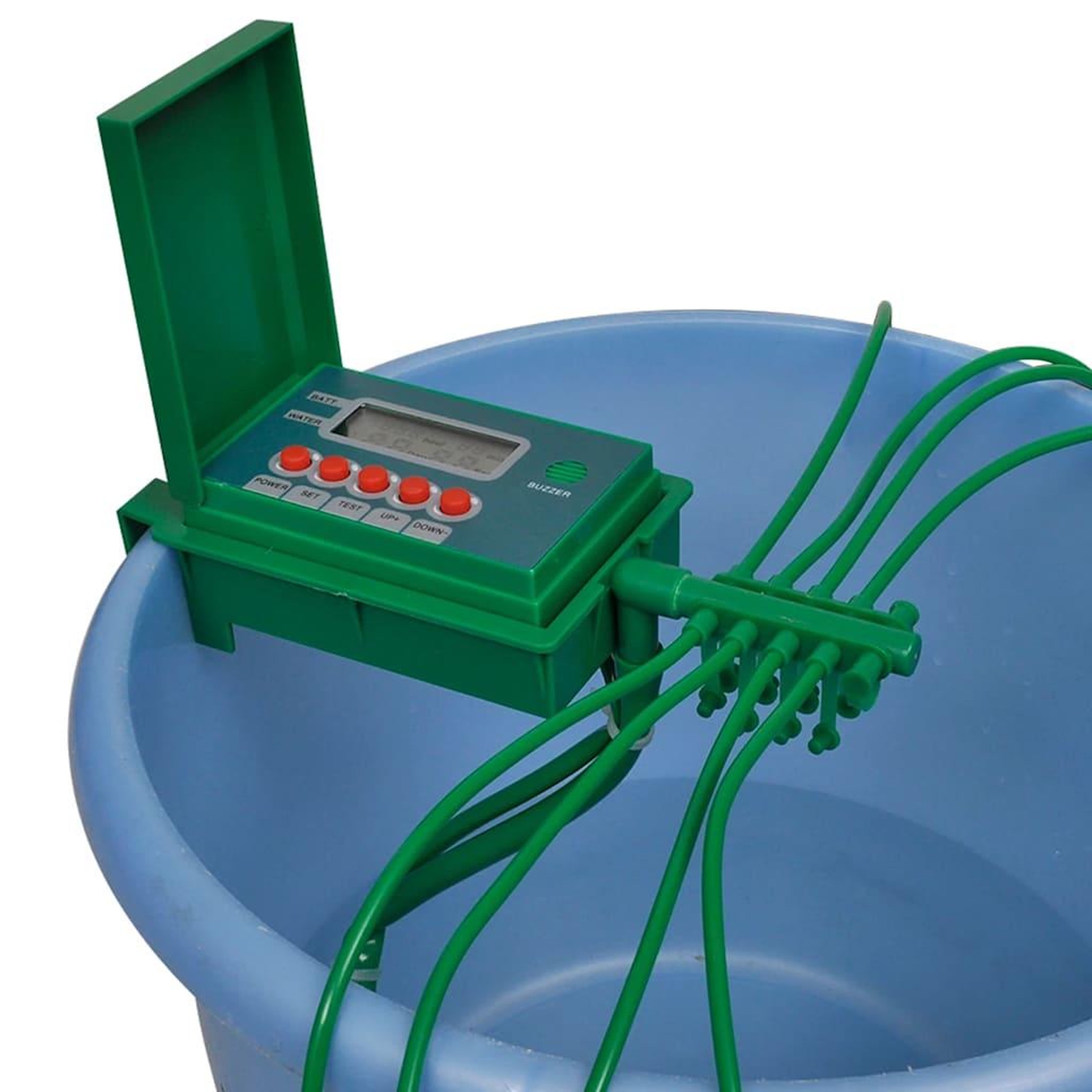 Voir la diapositive 2 : VIDAXL Systeme d'irrigation automatique avec arroseur et minuterie
