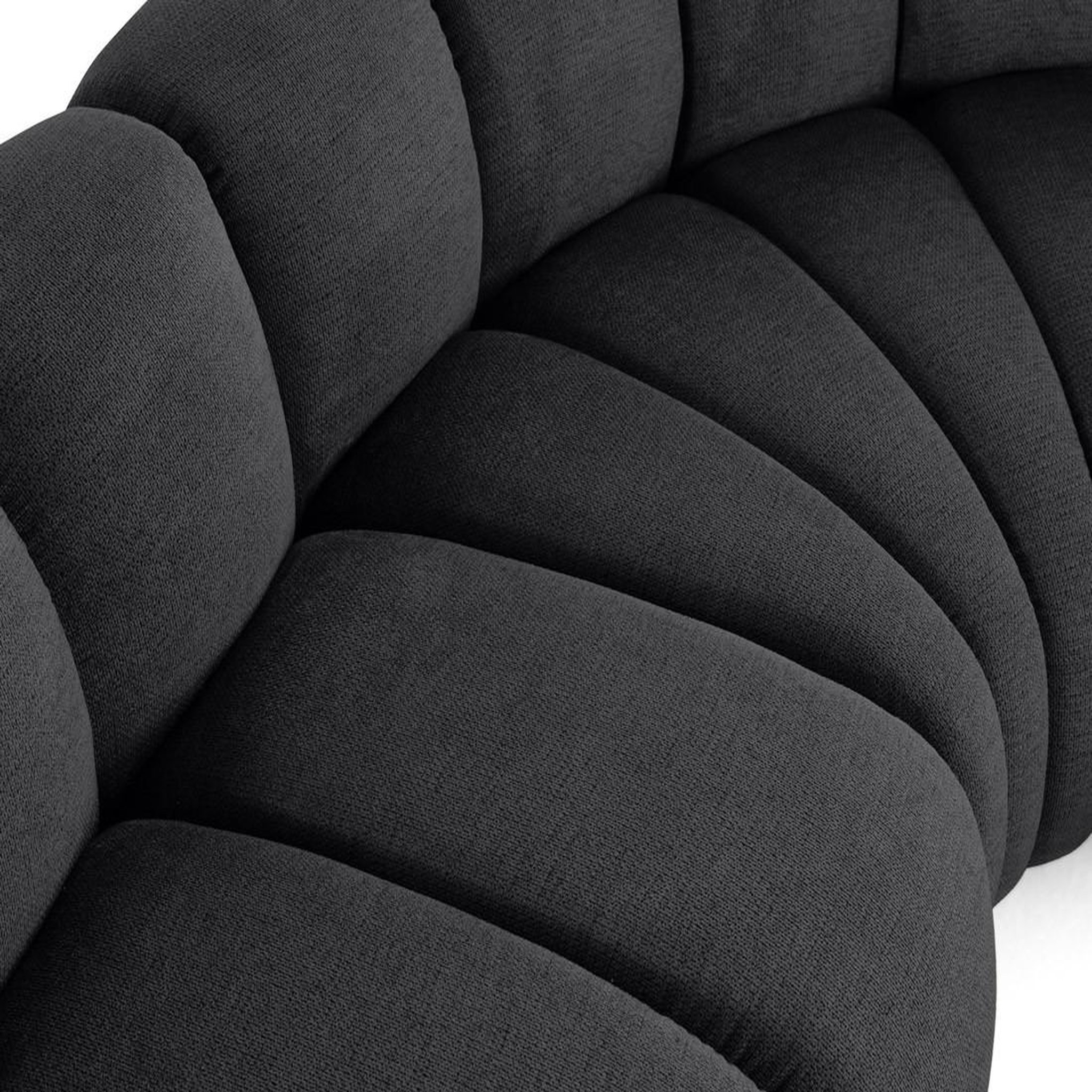 Voir la diapositive 6 : LISA DESIGN Debbie - canapé modulable d'angle droit 4 places avec accoudoir en tissu texturé