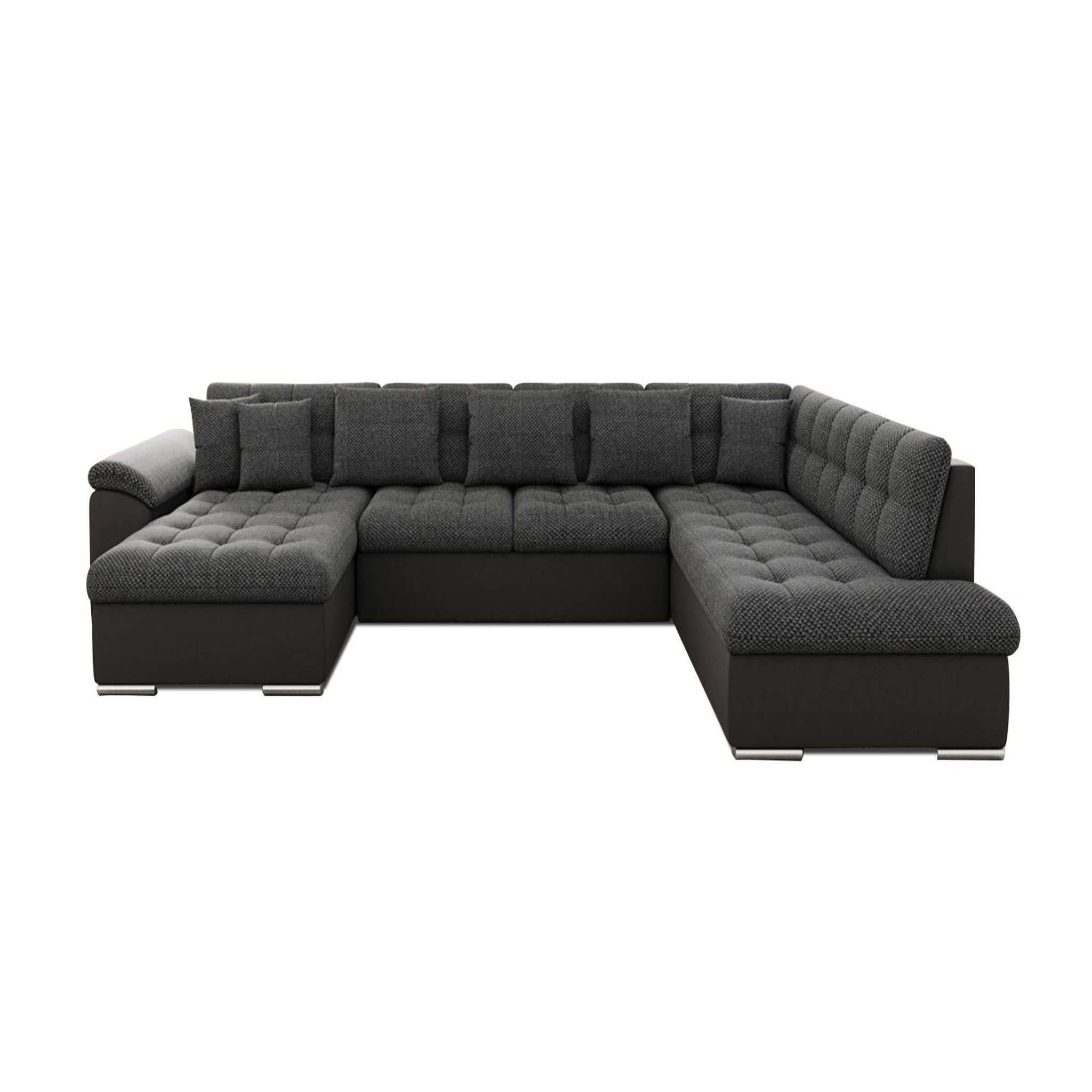 Voir la diapositive 5 : BEST MOBILIER Chuck - canapé panoramique xxl - convertible avec coffre - 7 places - droit