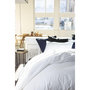 Voir la diapositive 2 : BATON ROUGE Housse de couette 100% percale de coton lavé 80fils/cm2 blanc