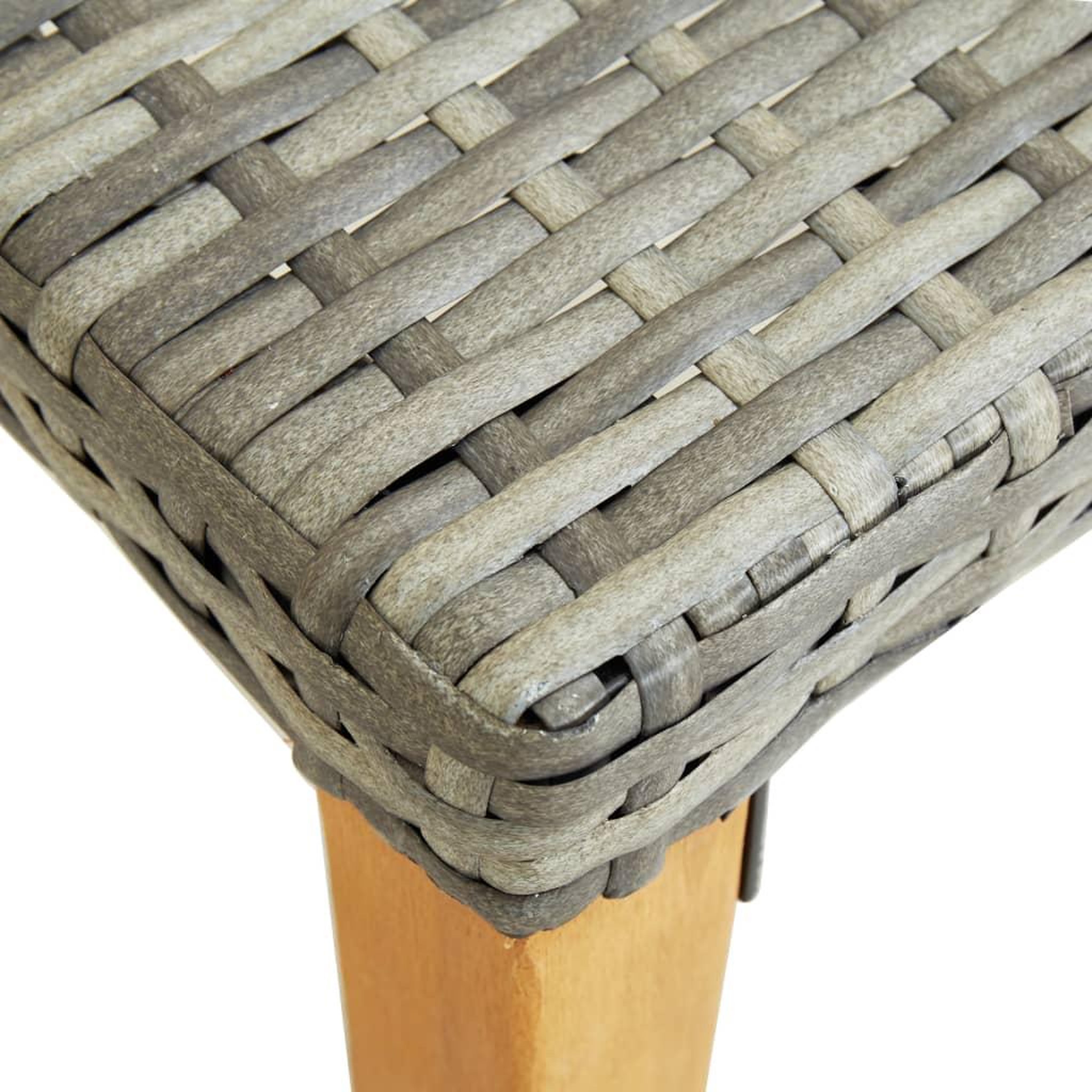 Voir la diapositive 4 : VIDAXL Banc de jardin 80 cm Resine tressee Gris