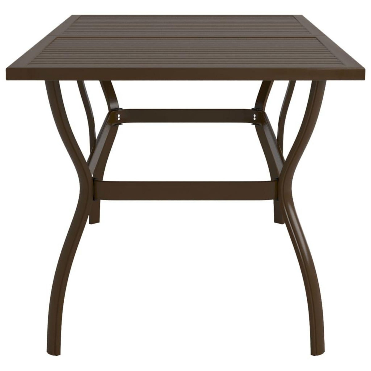 VIDAXL Table de jardin Marron 140x80x72 cm Acier