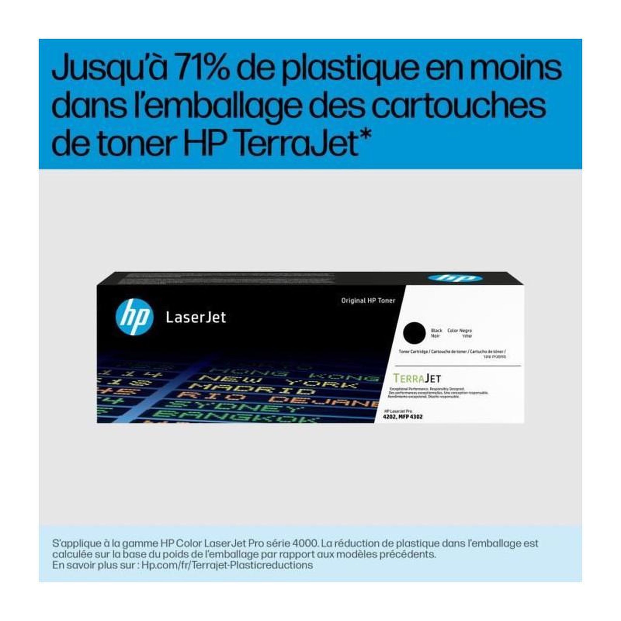Voir la diapositive 5 : HP Cartouche de Toner HP 220X Jaune grande capacité Authentique (W2202X) pour HP LaserJet Pro 4202 / 4302