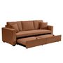 Voir la diapositive 2 : BEST MOBILIER Cyrus - canapé droit 3 places convertible en velours côtelé