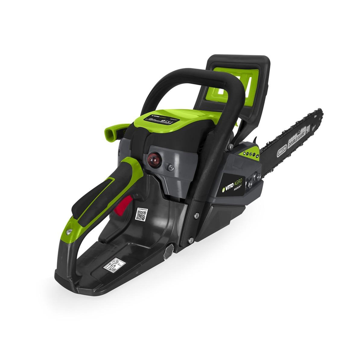 VITO Tronçonneuse thermique 50cm3 Lame 55 cm Guide OREGON Moteur 2T Carburateur Walbro VITO