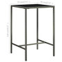 Voir la diapositive 6 : VIDAXL Table de bar de jardin Gris 70x70x110cm Resine tressee et verre