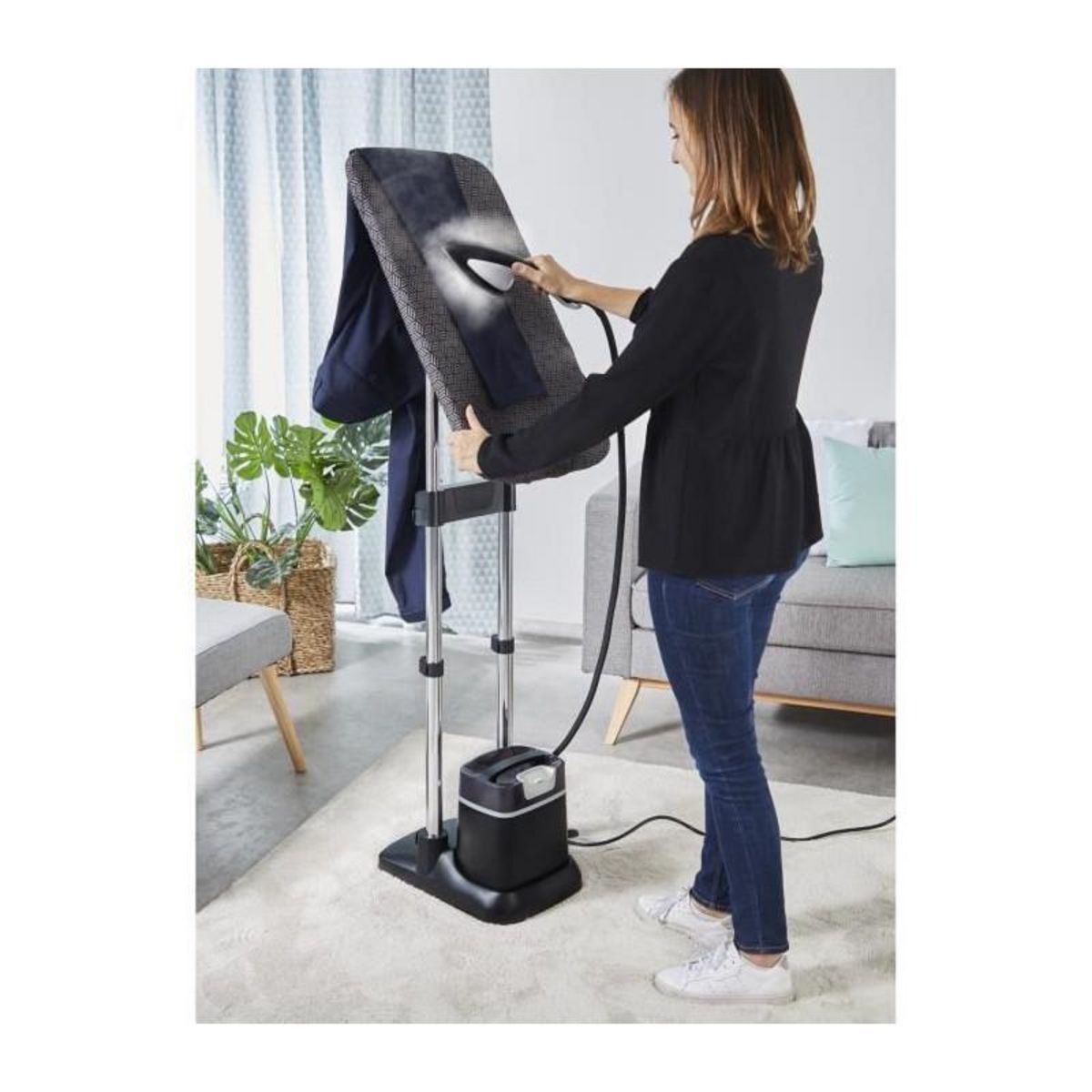 CALOR CALOR IXEO+ QT1510 - Defroisseur tout-en-un, Planche Smart Board integree 3 positions, Fer vapeur, Defroisseur