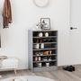 Voir la diapositive 3 : VIDAXL Armoire a chaussures Gris beton 60x35x92 cm Bois d'ingenierie