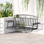 Voir la diapositive 2 : OUTSUNNY Banc suspendu 2 places balancelle de jardin en métal dim. 137L x 58l x 52H cm noir