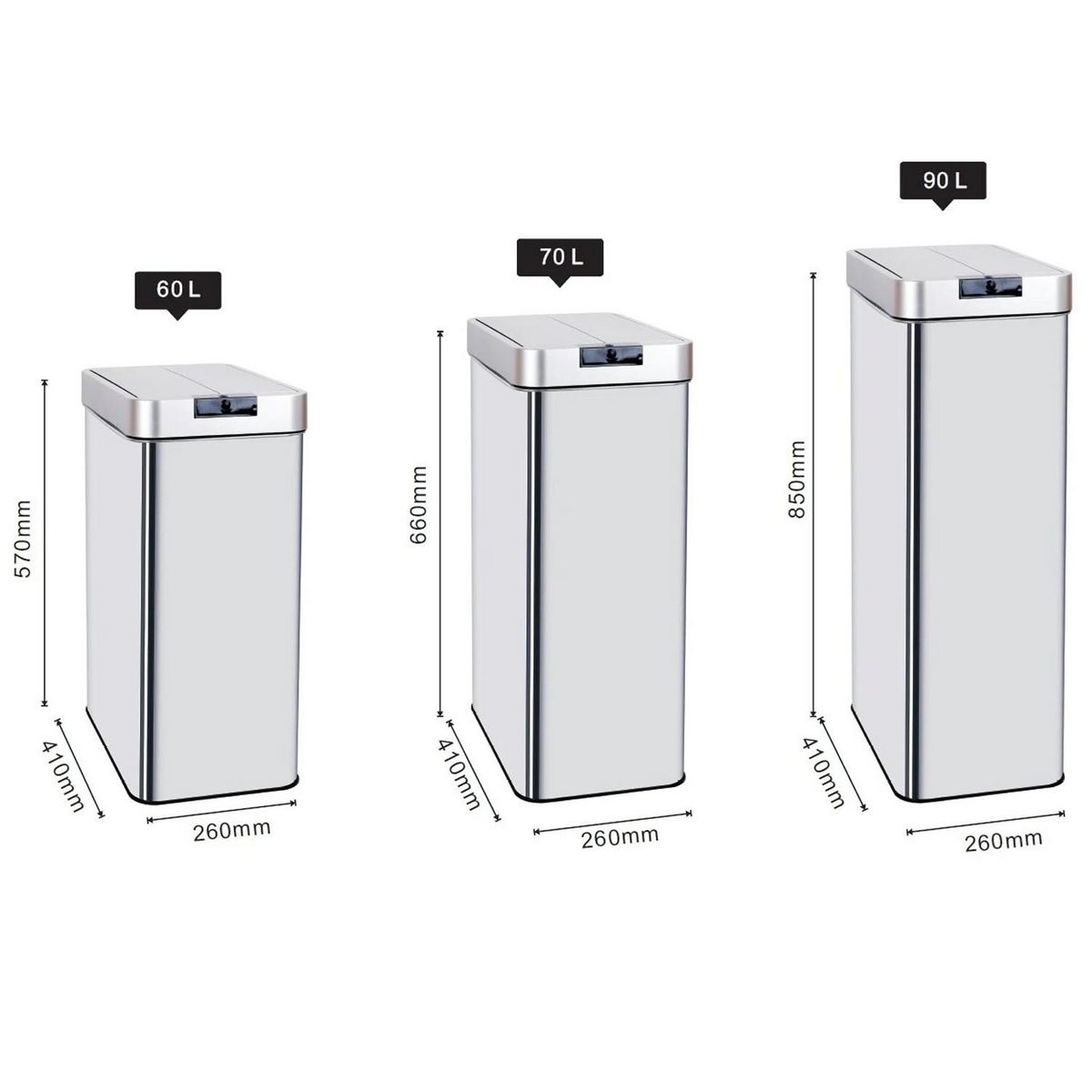 Kitchen move Poubelle automatique 60l inox - bat-d850