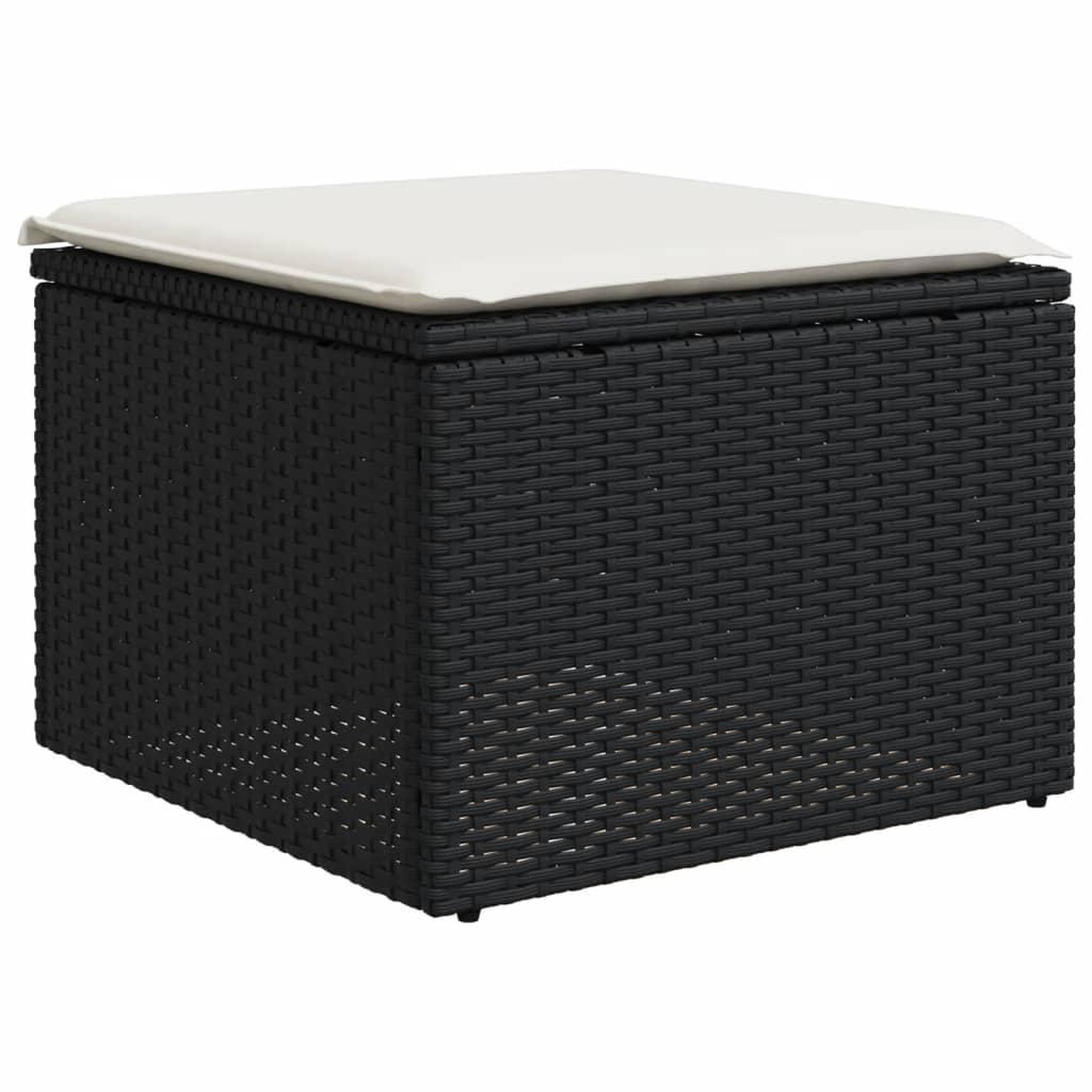 Voir la diapositive 5 : VIDAXL Salon de jardin 9 pcs avec coussins noir resine tressee