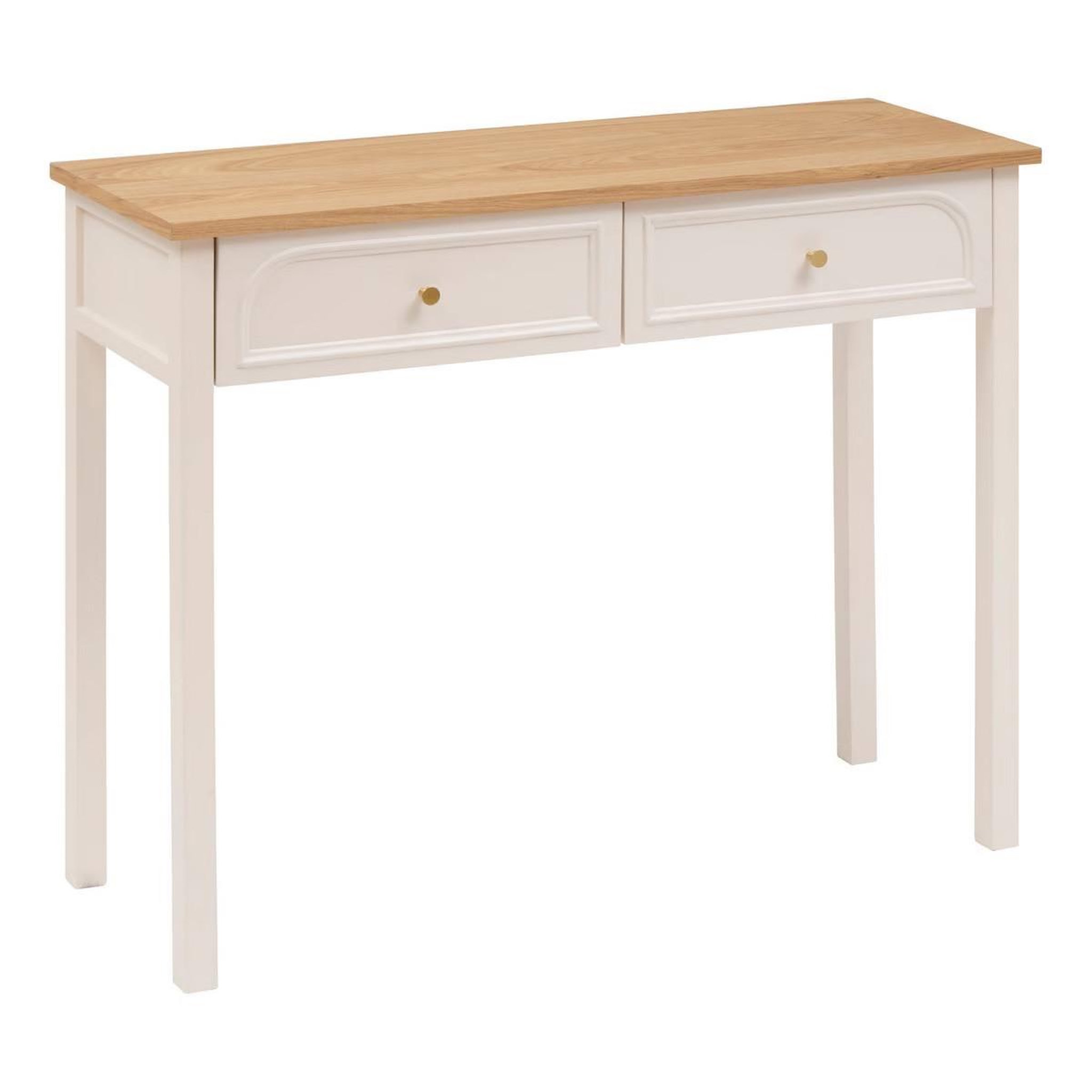 ATMOSPHERA Console 2 tiroirs  mohéa  100cm ivoire