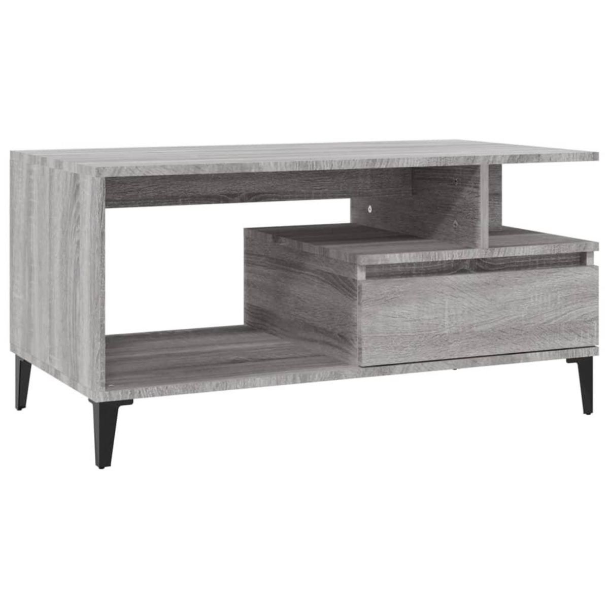VIDAXL Table basse Sonoma gris 90x49x45 cm Bois d'ingenierie