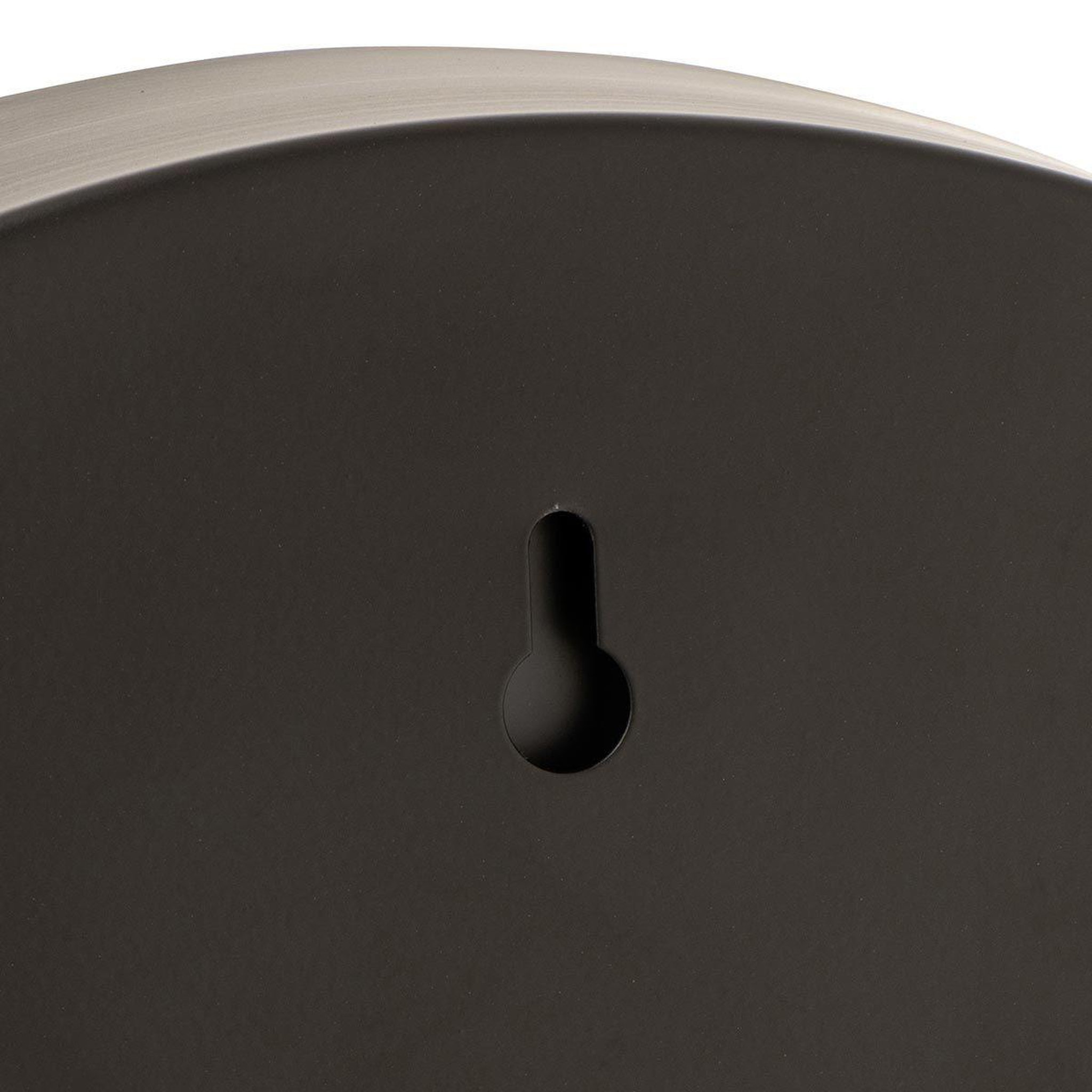 Voir la diapositive 2 : J-LINE Miroir mural rond déco  bord métal  30cm noir