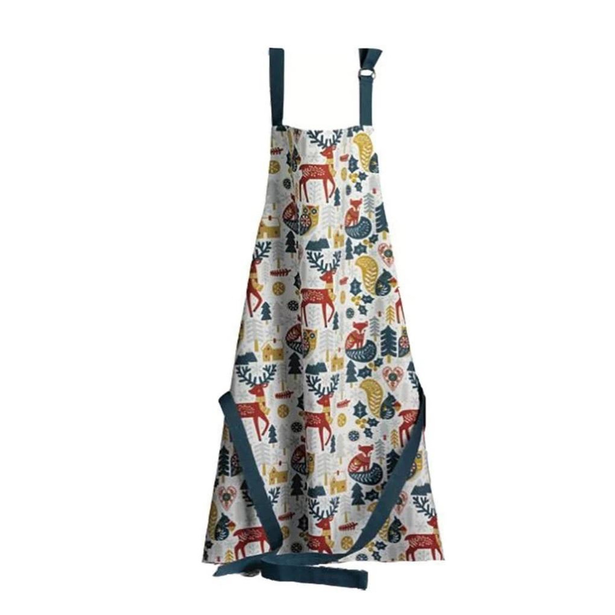 Eden Tablier en coton animaux d hiver