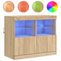 Voir la diapositive 2 : VIDAXL Buffet avec lumieres LED chene sonoma 81x37x67 cm