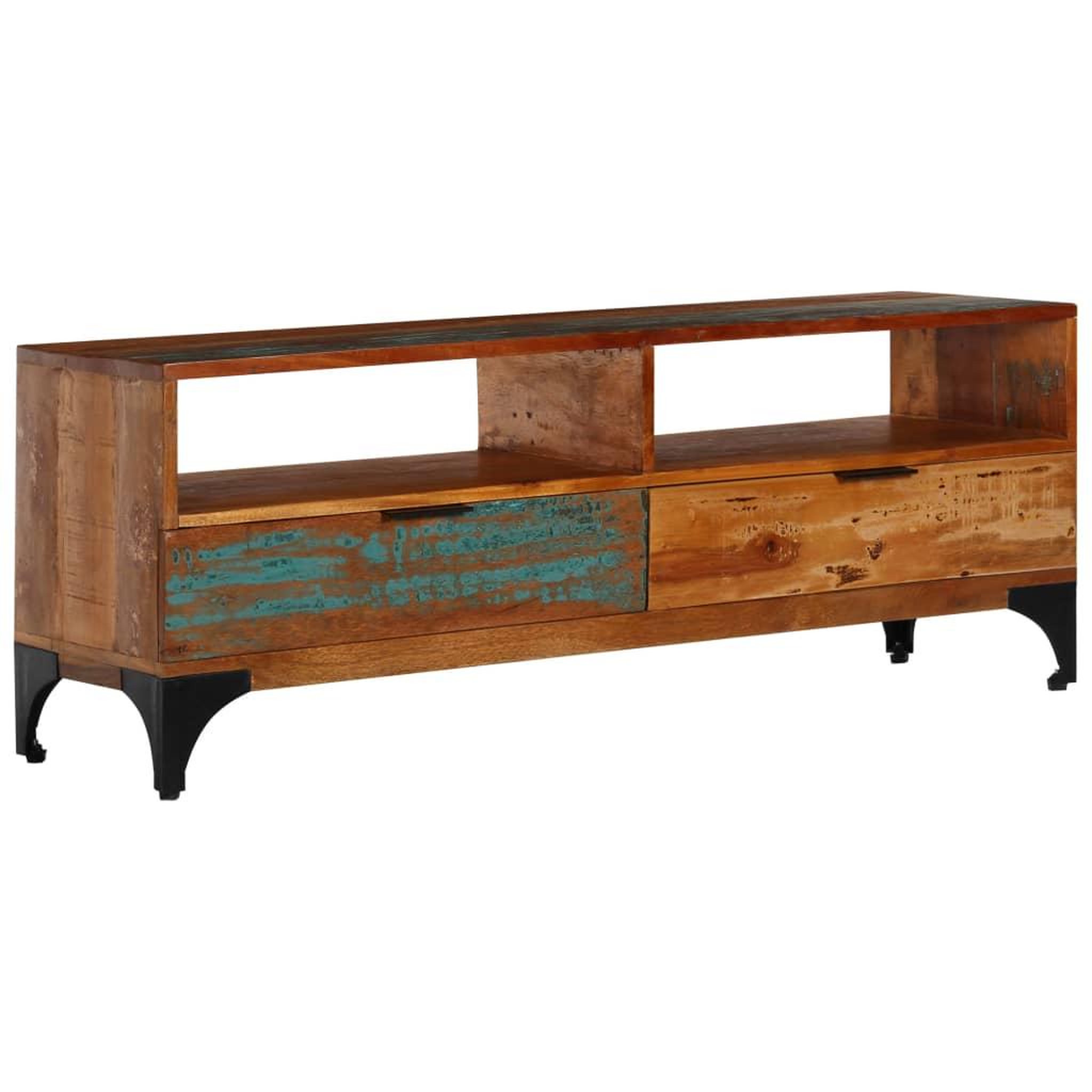 Voir la diapositive 1 : VIDAXL Meuble TV 118x35x45 cm Bois de recuperation massif