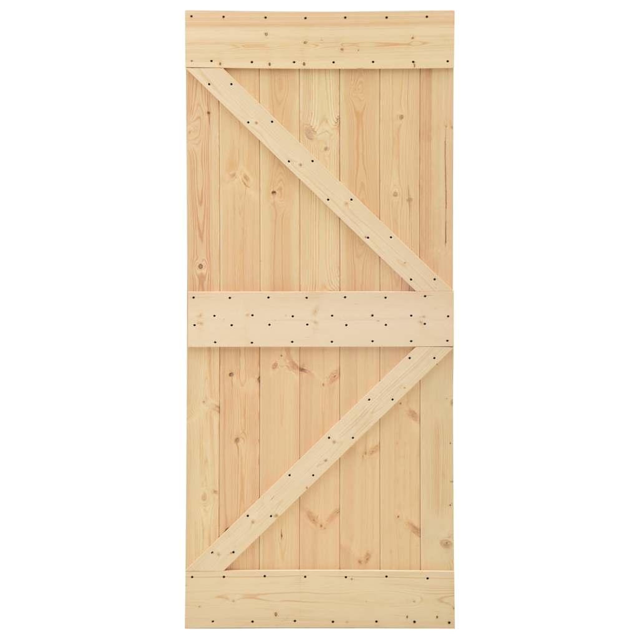 Voir la diapositive 4 : VIDAXL Porte coulissante avec kit de quincaillerie 80x210cm Pin massif