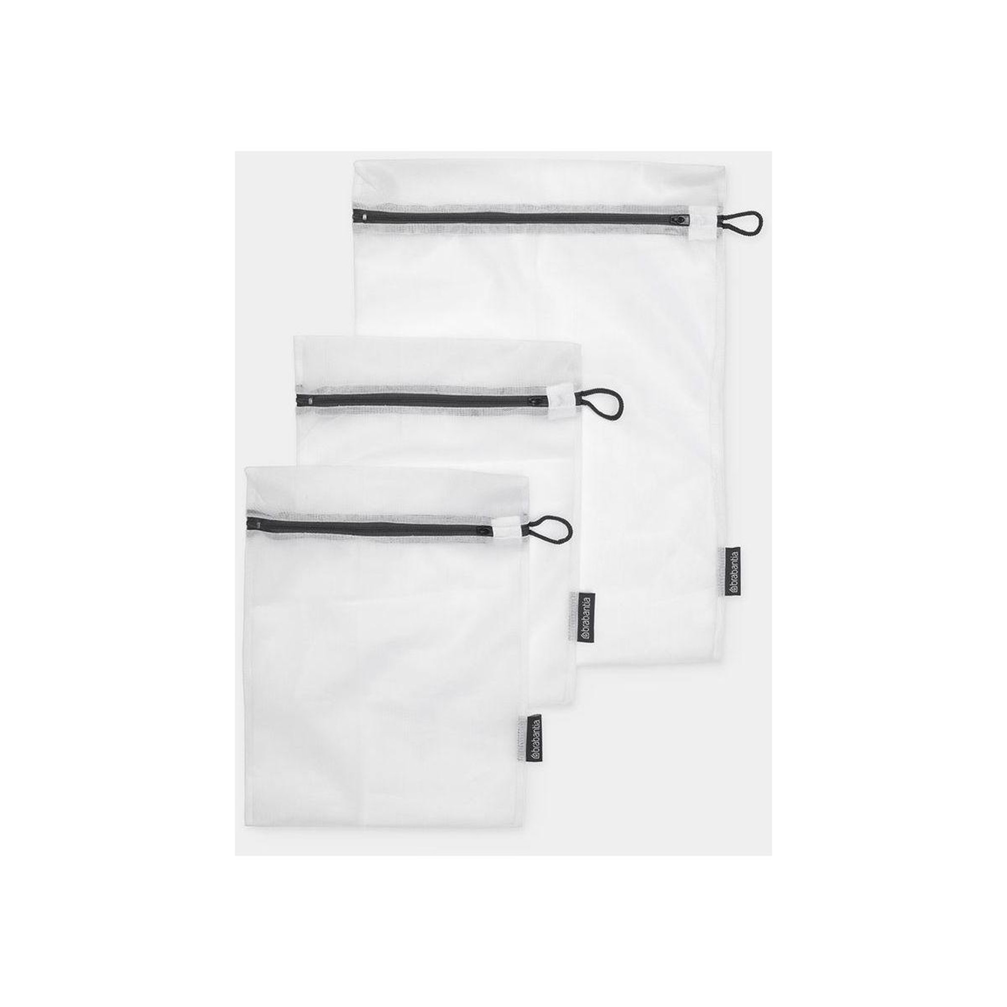 BRABANTIA Panier à linge de Lavage set de 3 en 2 tailles White
