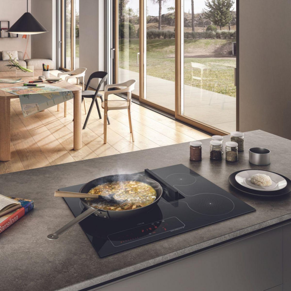 ELICA Plaque induction aspirante NIKOLATESLA FIT 3Z PRO 60 recyclage