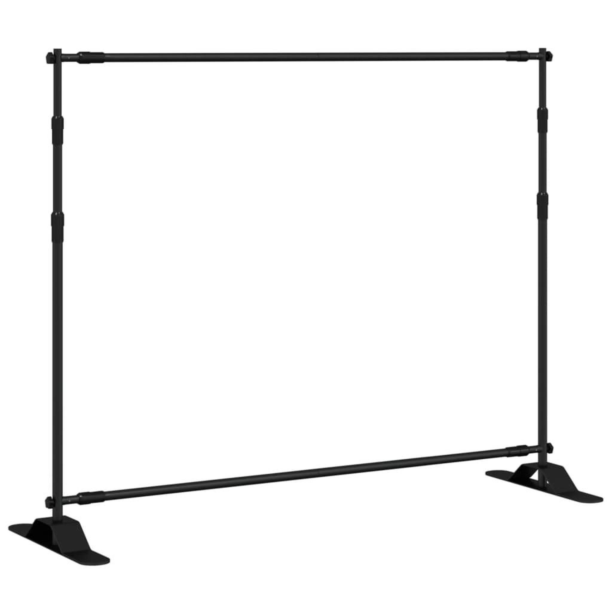 Voir la diapositive 2 : VIDAXL Support de toile de fond noir 254x243 cm acier