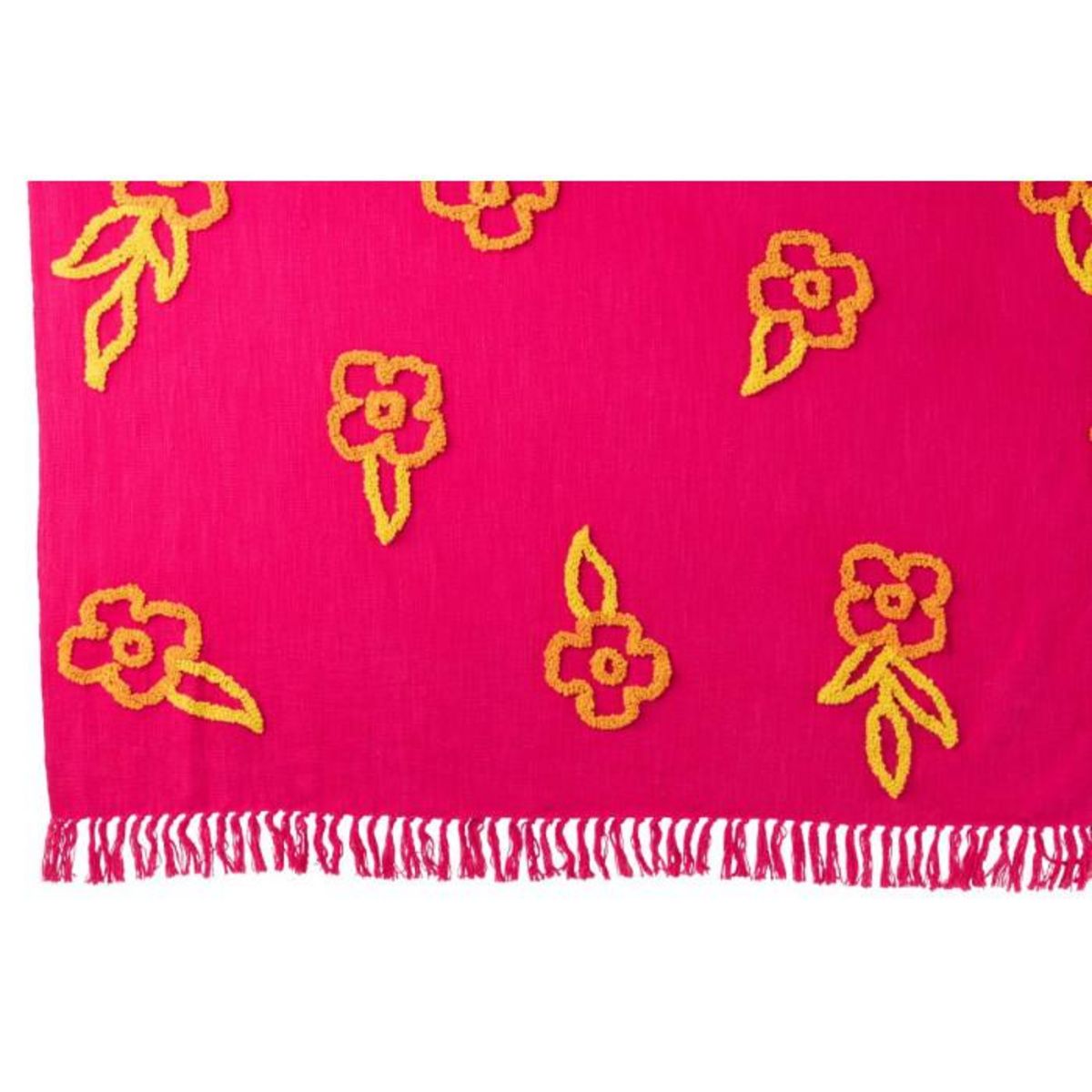 Paris Prix Plaid Fleur en Coton  Levi  130x180cm Rose