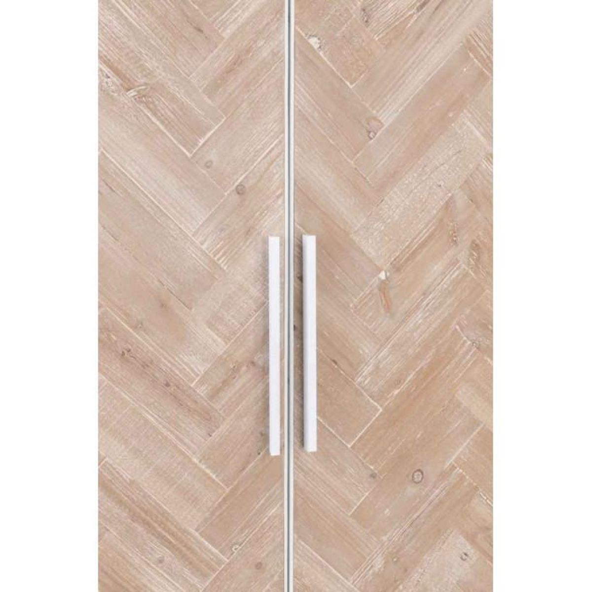 Paris Prix Armoire 2 Portes  Miraza  185cm Naturel & Blanc
