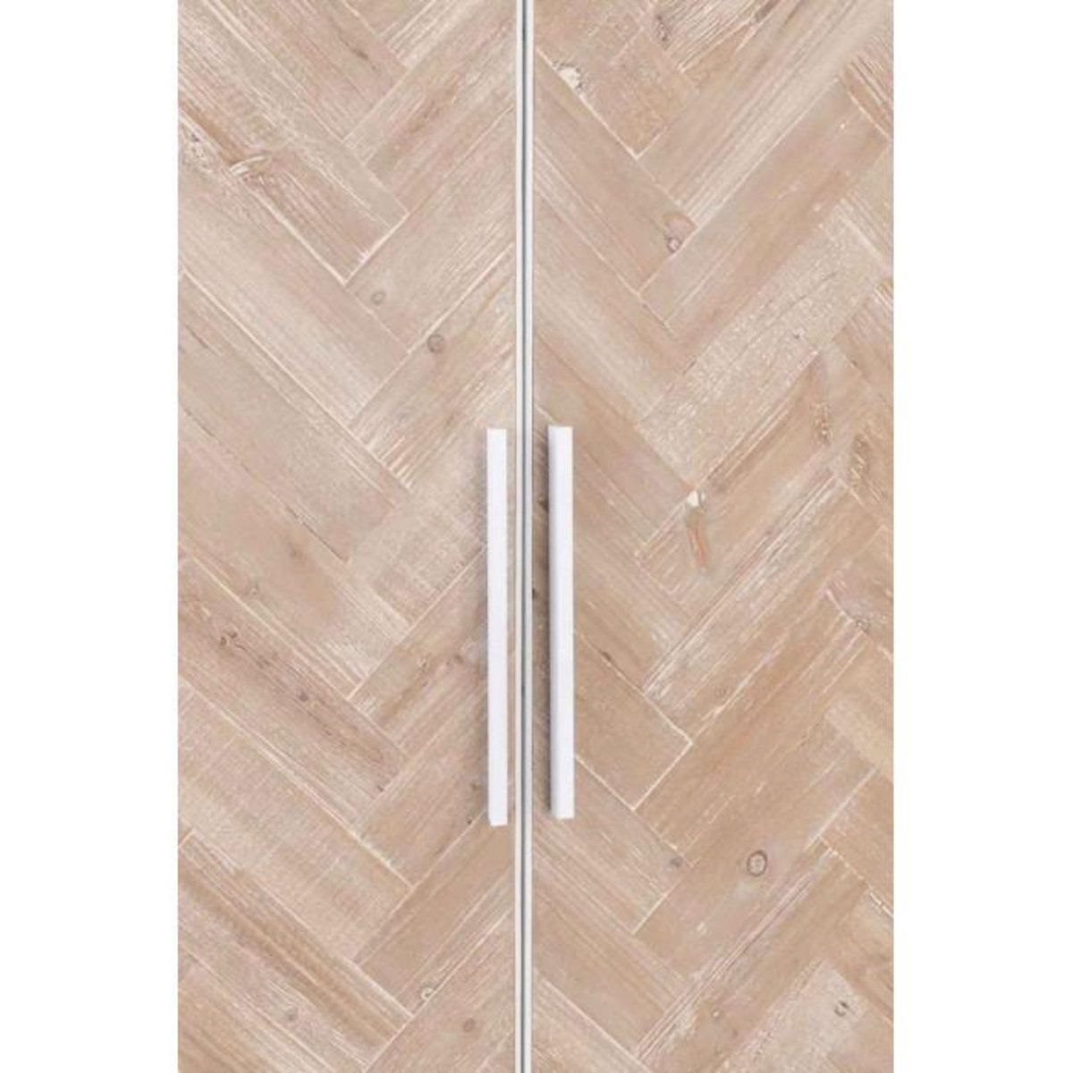 Paris Prix Armoire 2 Portes  Miraza  185cm Naturel & Blanc