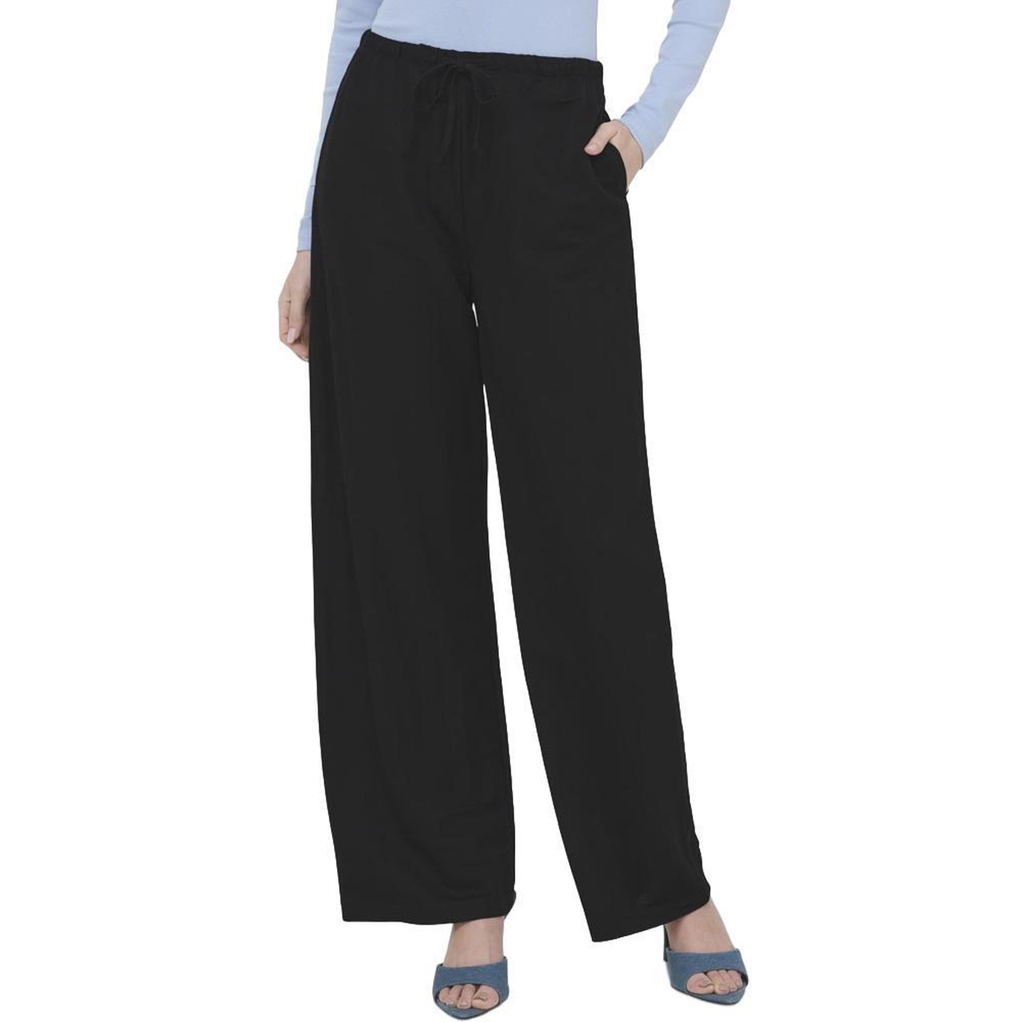 JACQUELINE DE YONG Pantalon fluide Noir Femme JDY Leslie. Coloris disponibles : Noir