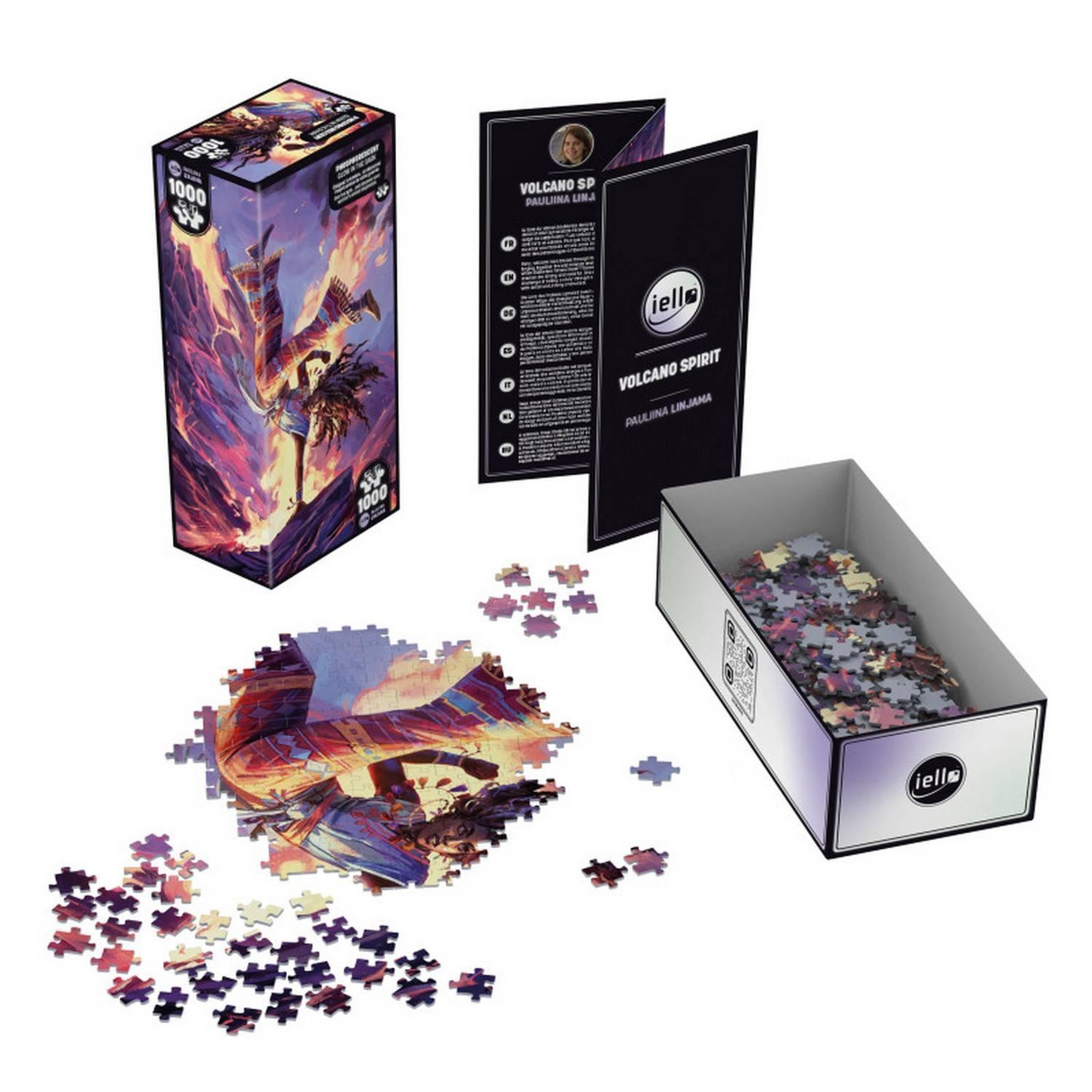 Voir la diapositive 3 : Iello Puzzle 1000 pièces phosphorescent : esprit volcanique