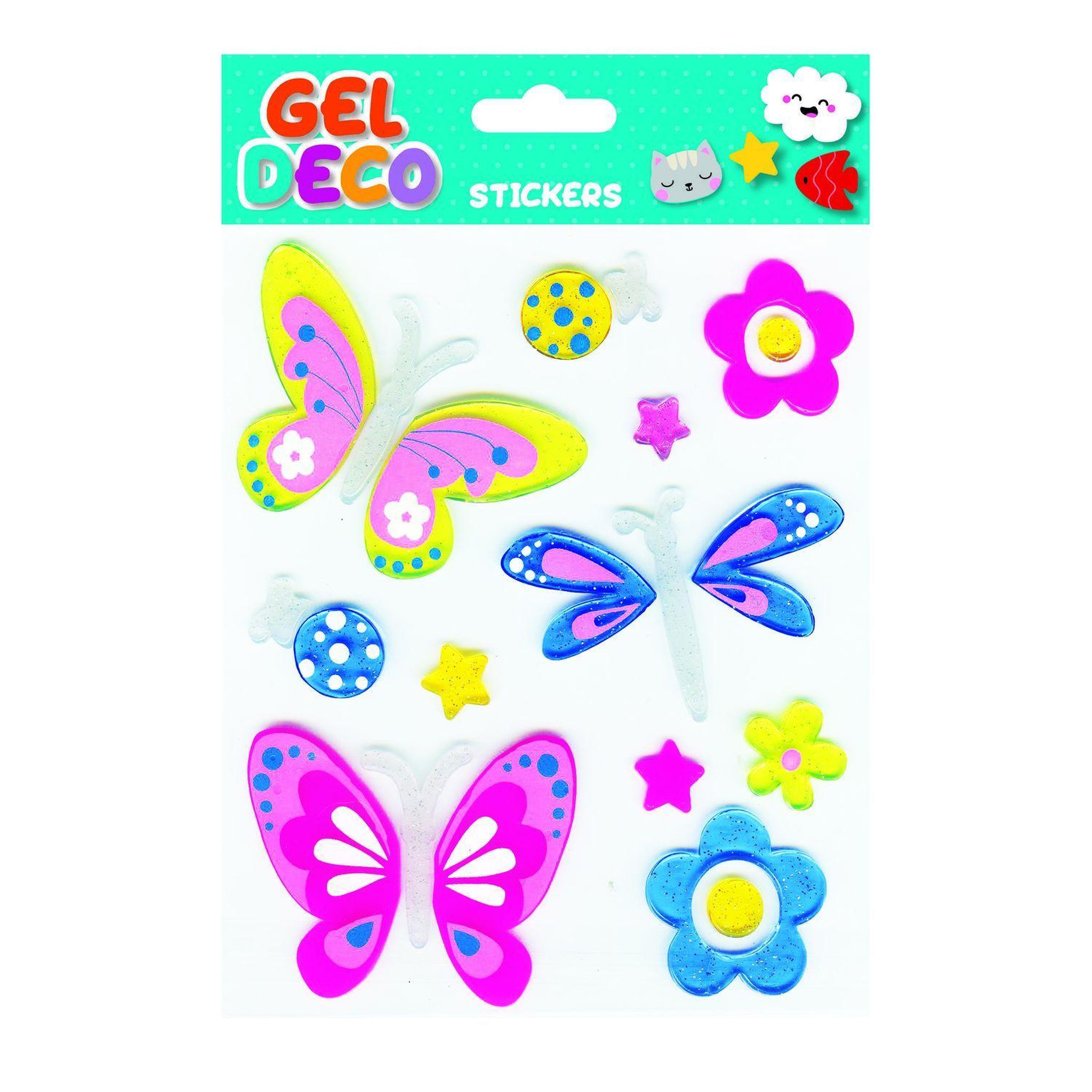 Voir la diapositive 2 : GLOBAL GIFT Décoration de fenêtre en gel - Papillons - Paillettes