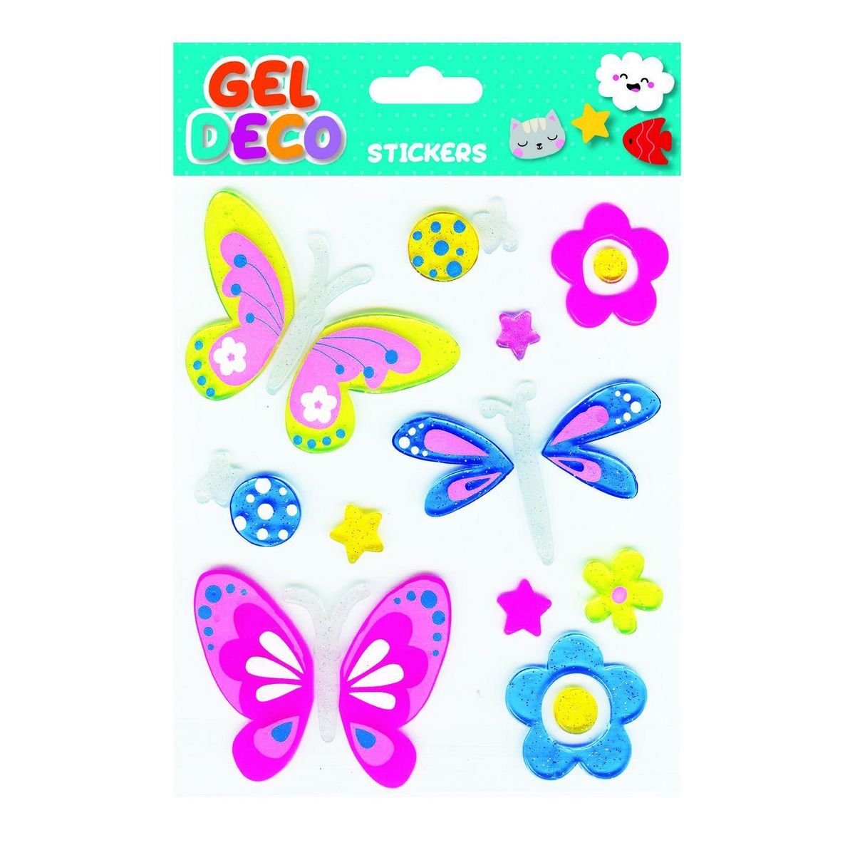 GLOBAL GIFT Décoration de fenêtre en gel - Papillons - Paillettes