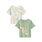 Petit Béguin Lot de 2 t-shirts enfant Kanha. Coloris disponibles : Vert
