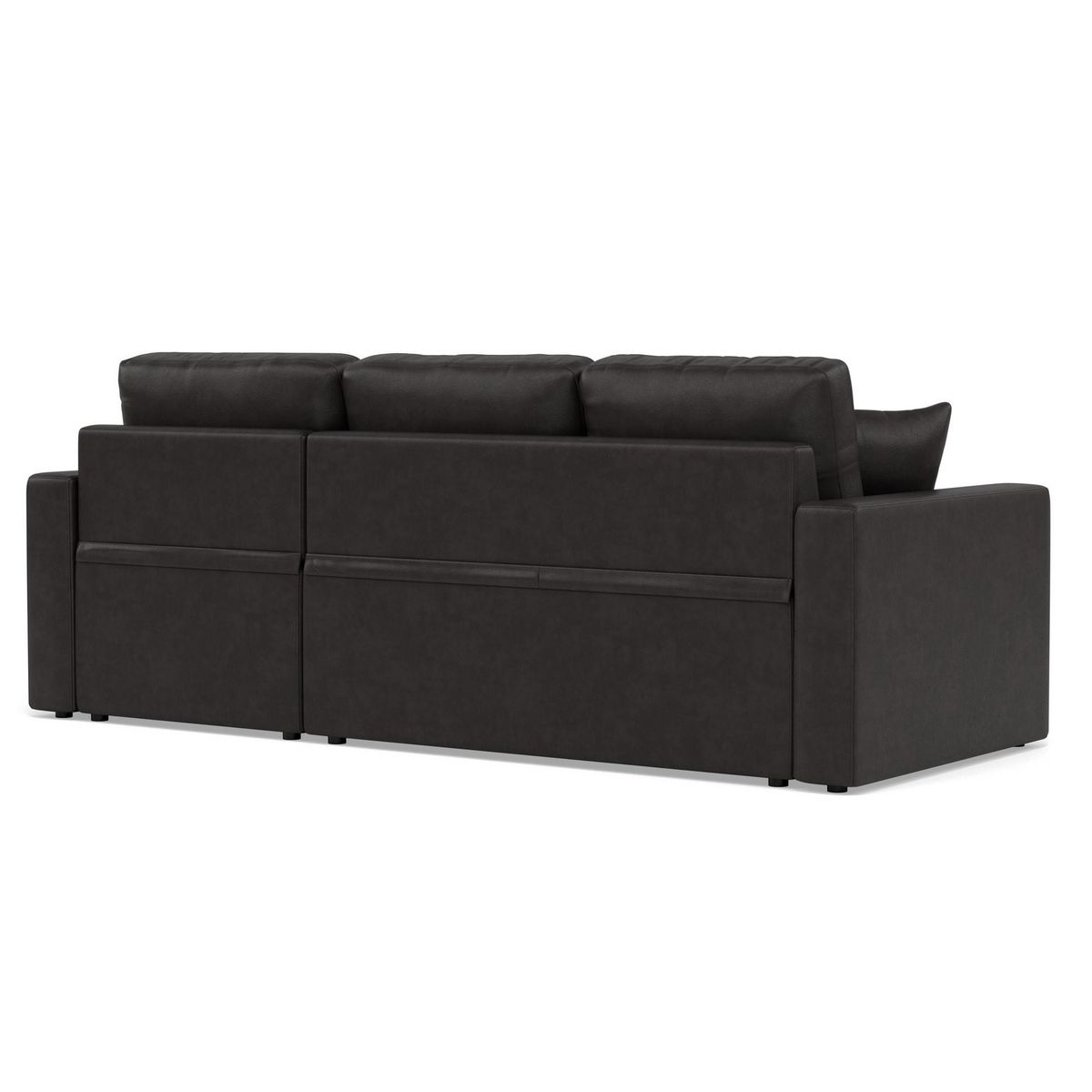 BEST MOBILIER Cyrus - canapé d'angle réversible 4 places - convertible avec coffre - en simili