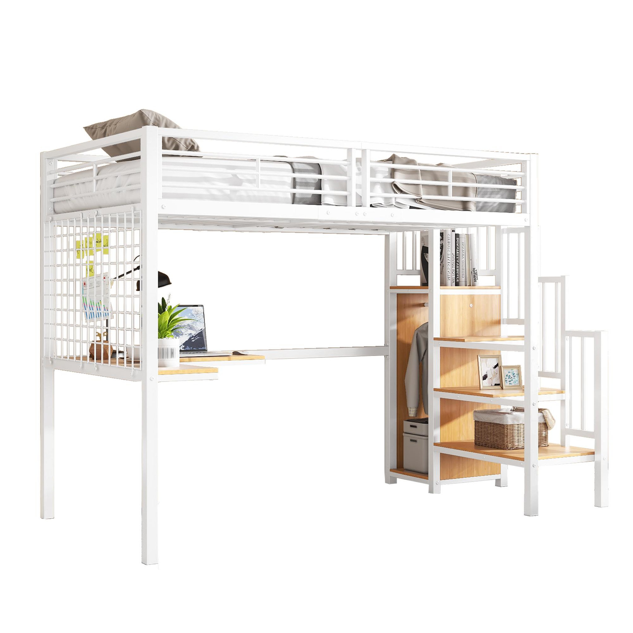 Voir la diapositive 1 : MERAX Lit mezzanine 90x200cm