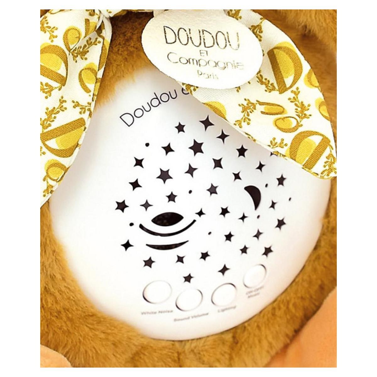 DOUDOU ET COMPAGNIE Veilleuse musicale Lapin jaune moutarde