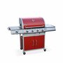  Barbecue gaz inox 17kW - Richelieu  - Barbecue 5 brûleurs dont 1 feu latéral, côté grill et côté plancha