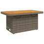 Voir la diapositive 2 : VIDAXL Table de jardin gris 90x55x71cm Resine tressee et bois d'acacia