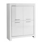 Voir la diapositive 1 : Meuble bar design 4 portes laqué brillant L112cm MILANO