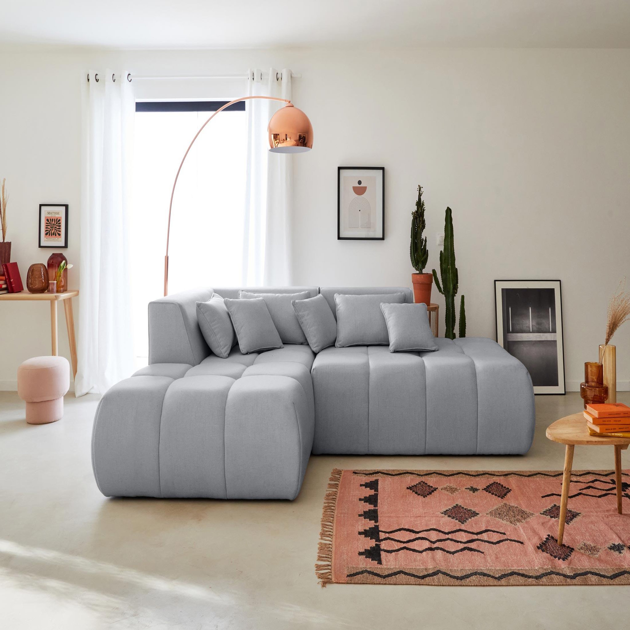 Voir la diapositive 6 : LISA DESIGN Caracas - canapé modulable d'angle gauche - 4 places - en tissu