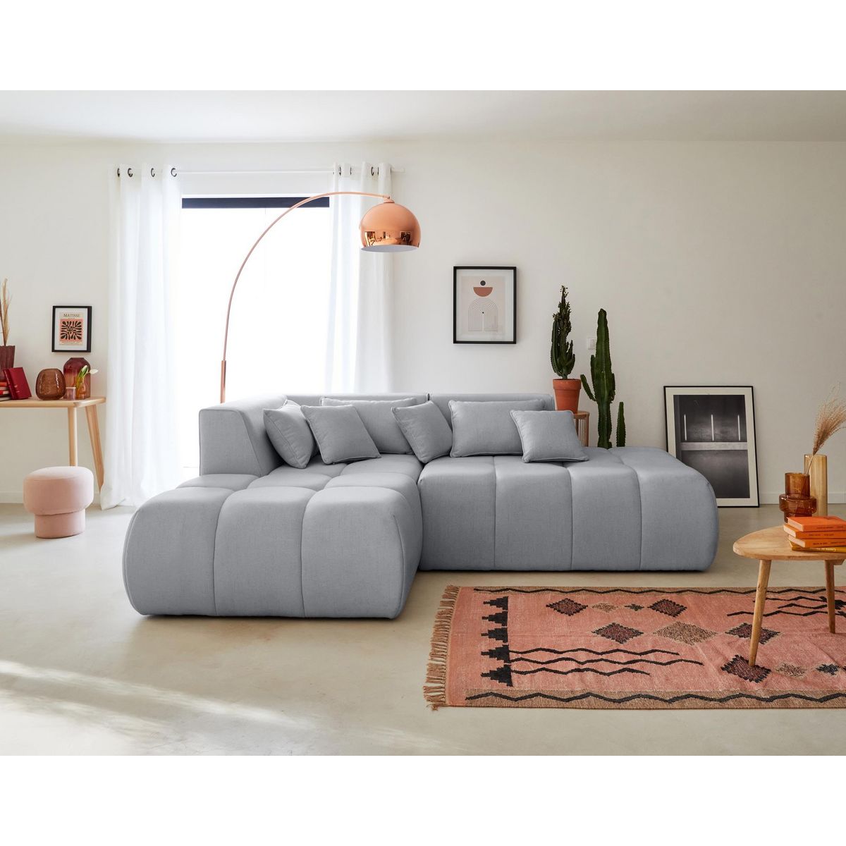 LISA DESIGN Caracas - canapé modulable d'angle gauche - 4 places - en tissu